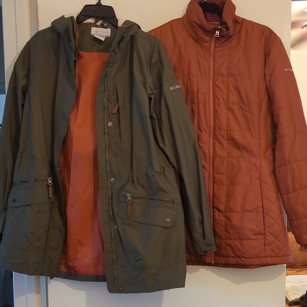Columbia Women's Olive and Rust Utility Jackets